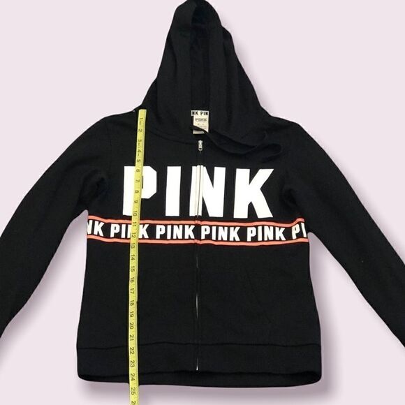 PINK Hoodie Blk and NEON Orange/ Coral - Picture 2 of 6